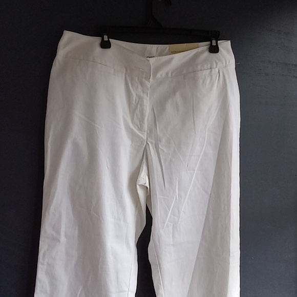 - NWT  Cato Classic white wide leg slacks Size 14 cotton 3% spandex - Picture 2 of 7